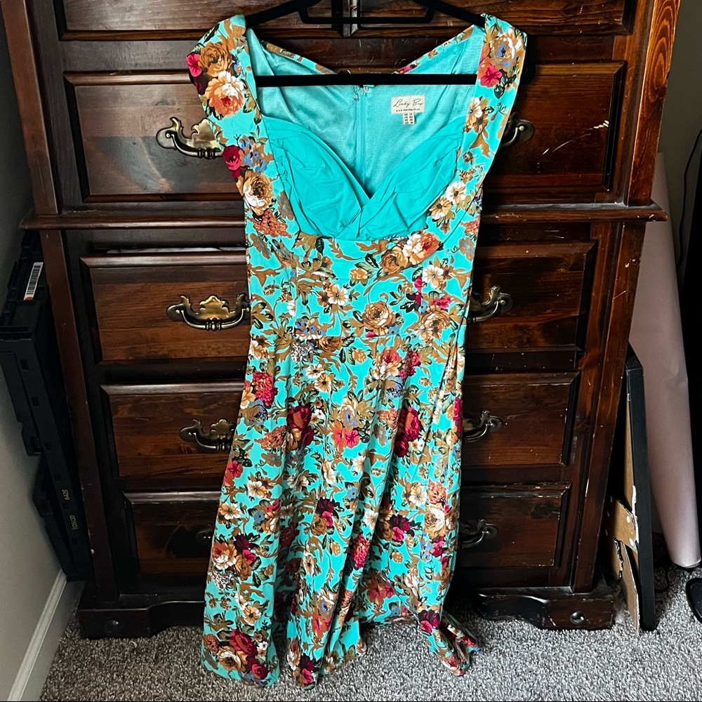 Vintage styled blue dress
